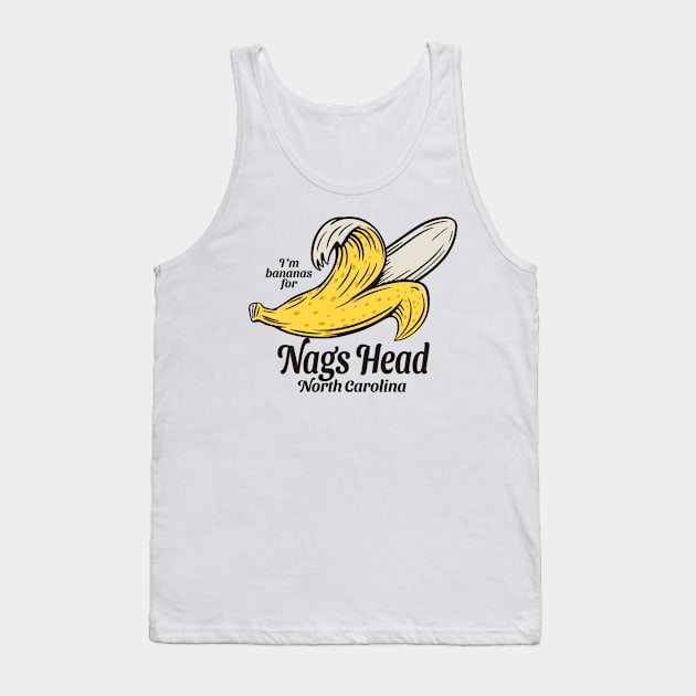 Nags Head, NC Summertime Vacationing Going Bananas Tank Top by Contentarama